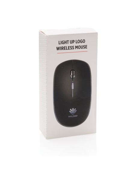 Mouse wireless con logo retroilluminato