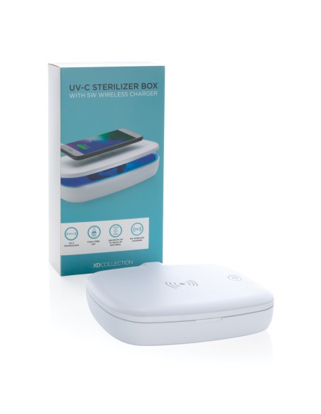 Sterilizzatore UV-C con caricatore wireless 5W