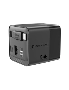 Caricatore GaN 65W cavo retrattile Urban Vitamin Mendocino