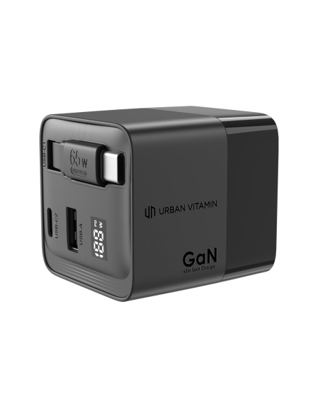 Caricatore GaN 65W cavo retrattile Urban Vitamin Mendocino