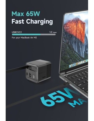 Caricatore GaN 65W cavo retrattile Urban Vitamin Mendocino