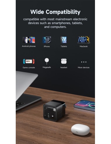 Caricatore GaN 65W cavo retrattile Urban Vitamin Mendocino