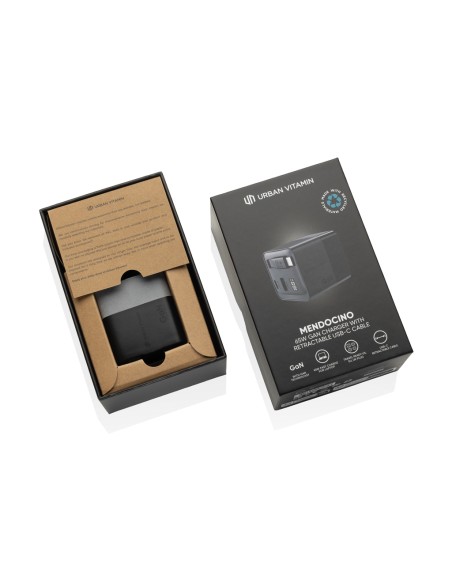 Caricatore GaN 65W cavo retrattile Urban Vitamin Mendocino