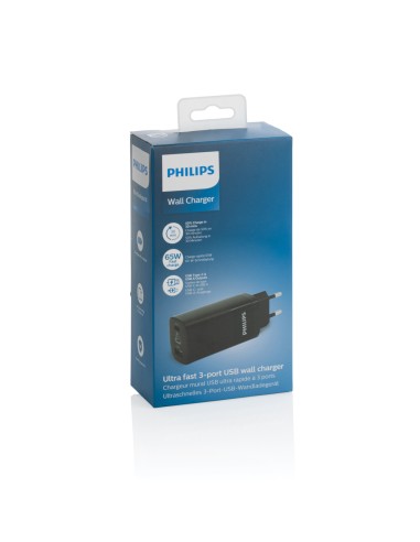 Caricatore da parete USB a 3 porte Philips 65W ultra rapido