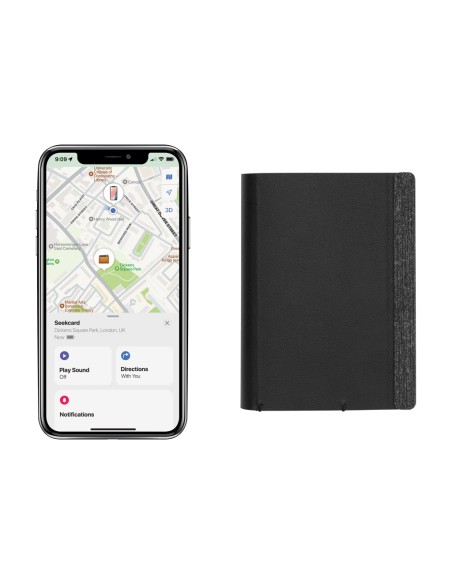 Porta carte di credito Seekcard rintracciabile in rPET RCS