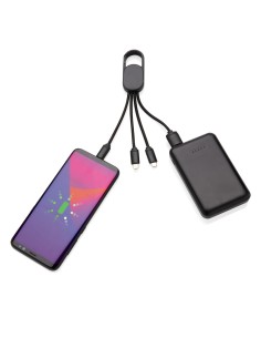 Cavo 4 in 1 con moschettone