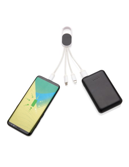 Cavo 4 in 1 con moschettone