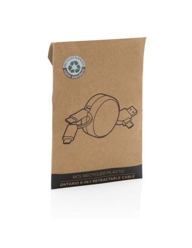 Cavo retrattile Ontario 4 in 1 in plastica riciclata RCS