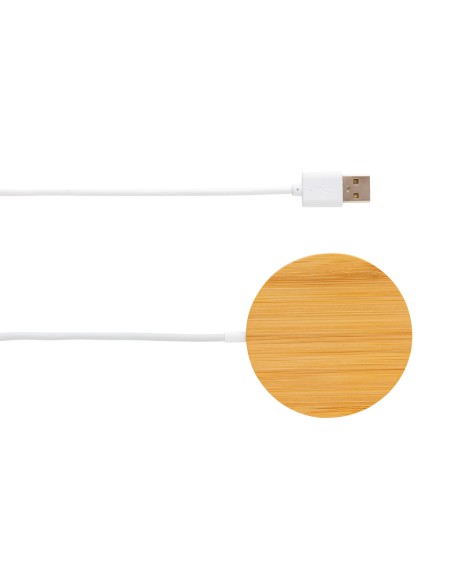 Ricaricatore wireless magnetico 10W in bambù