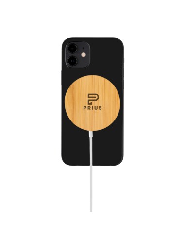 Ricaricatore wireless magnetico 10W in bambù