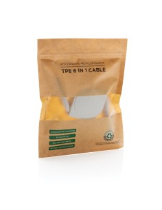 Cavo 6 in 1 RCS standard in plastica riciclata e TPE
