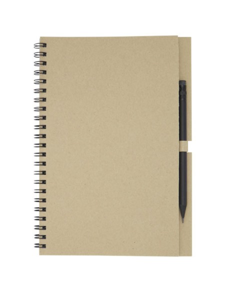 Quaderno medio Luciano Eco con rilegatura a spirale e matita