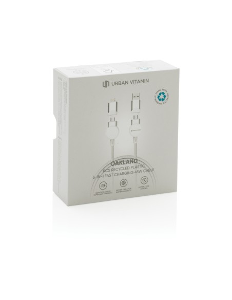 Cavo di ricarica veloce 60W Oakland 6in1, 1,2m rplastica RCS