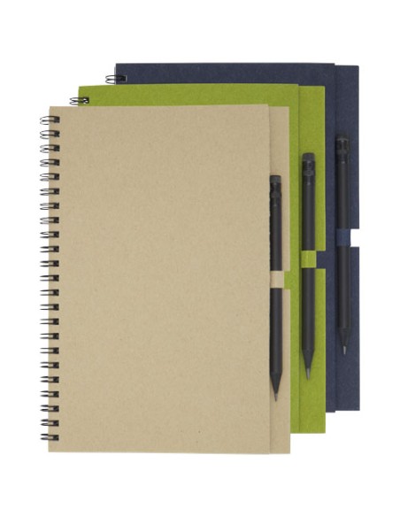 Quaderno medio Luciano Eco con rilegatura a spirale e matita