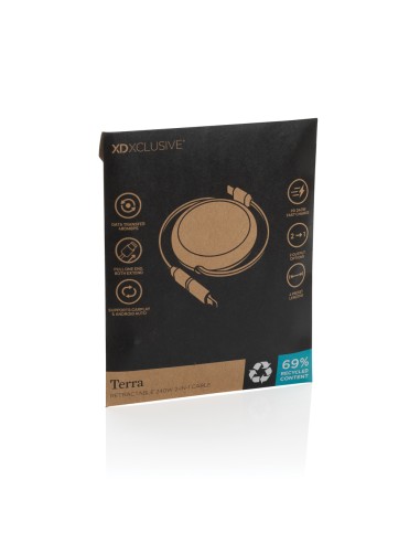 Cavo retrattile da 240W 2in1 Terra in rAlluminio RCS