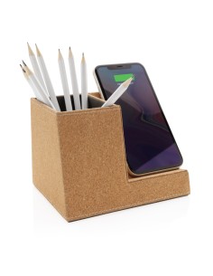 Porta penne in sughero e caricatore wireless 5W