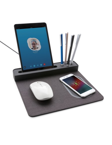 Tappetino mouse Air con ricarica wireless 5W e USB