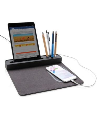 Tappetino mouse Air con ricarica wireless 5W e USB