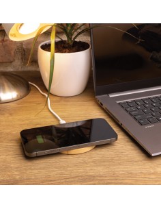 Caricatore wireless 15W in bambù