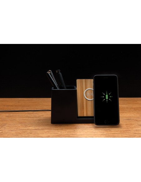 Caricatore wireless 10W Ontario in plastica riciclata RCS