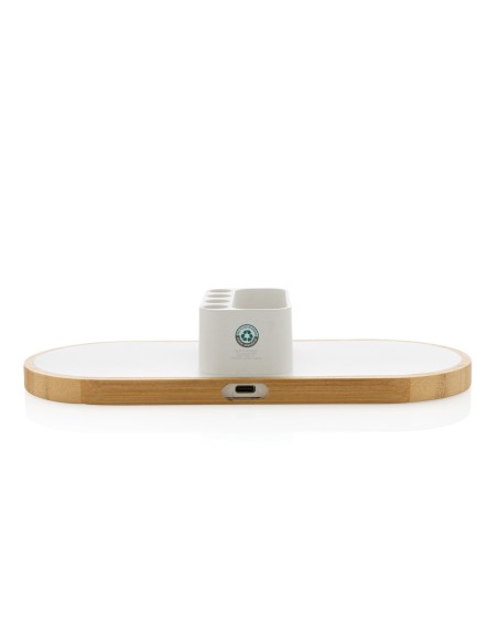 Caricatore dual wireless 10W Ontario plastica riciclata RCS
