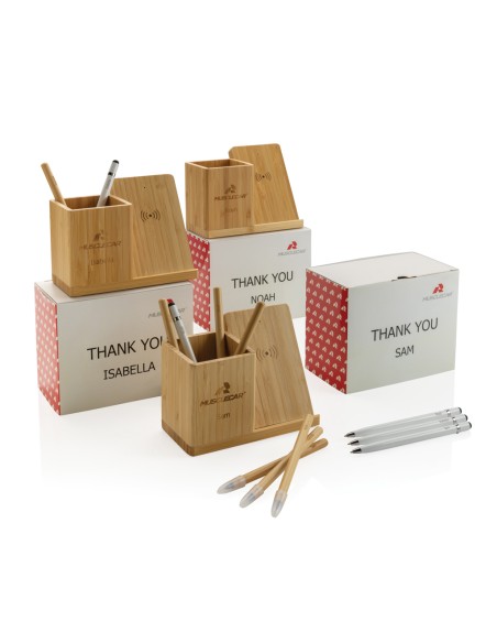 Caricatore wireless 10W Calgary in bambù