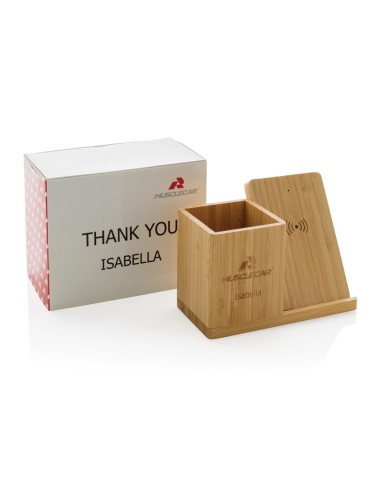 Caricatore wireless 10W Calgary in bambù