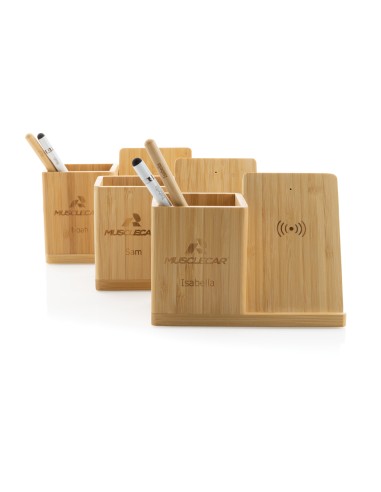 Caricatore wireless 10W Calgary in bambù