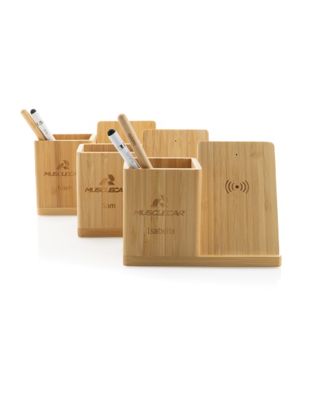 Caricatore wireless 10W Calgary in bambù