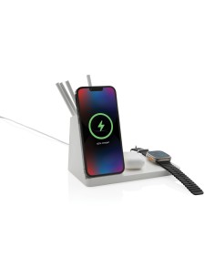 Caricatore wireless 3 in 1 Ontario in plastica riciclata RCS