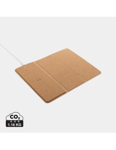 Tappetino mouse e caricatore wireless 10W in sughero