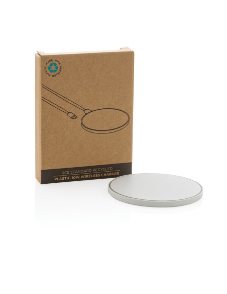 Caricatore RCS wireless 10W in plastica riciclata