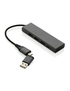 Hub 3 porte USB in alluminio RCS Terra
