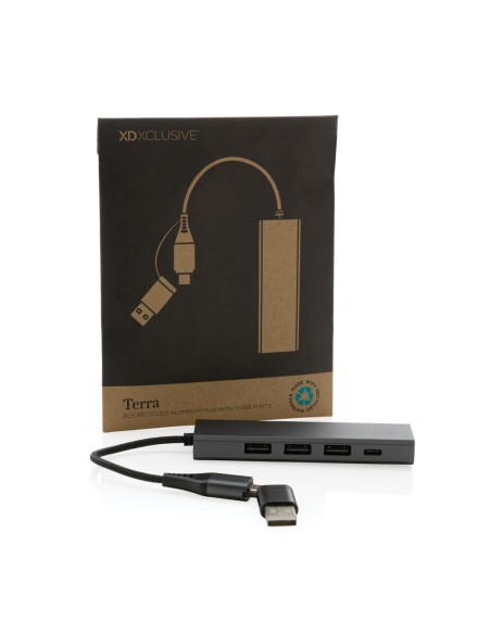Hub 3 porte USB in alluminio RCS Terra