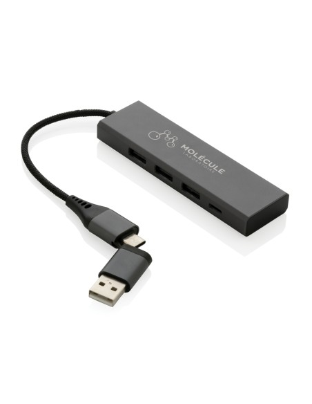 Hub 3 porte USB in alluminio RCS Terra