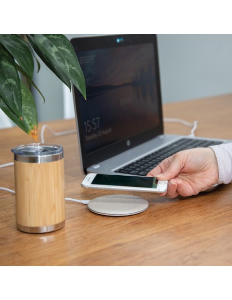 Caricatore wireless 5W in fibra di grano