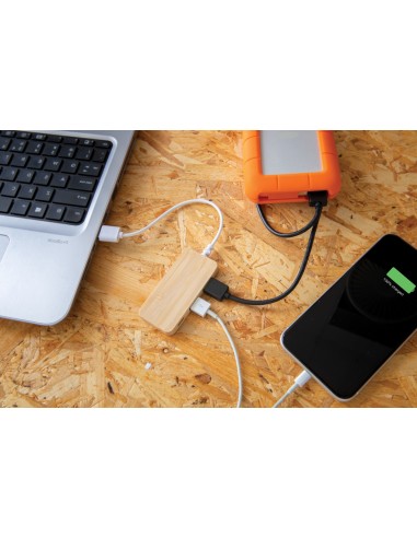 Hub USB un bambù con type C
