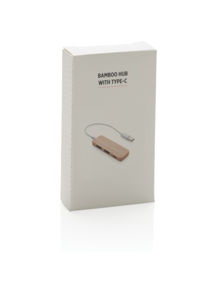 Hub USB un bambù con type C