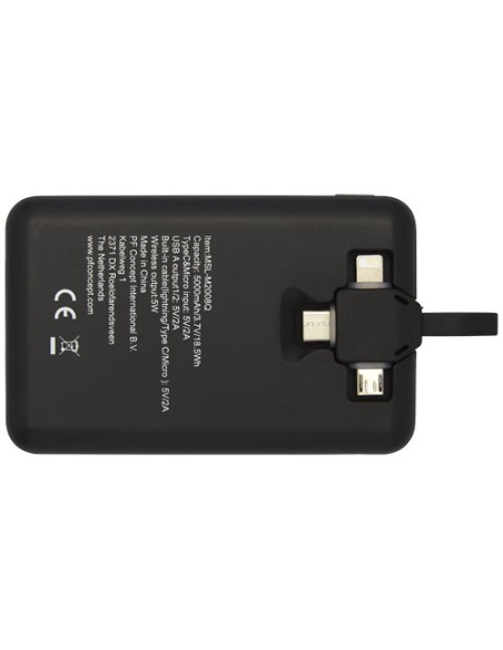 Power bank wireless Kano da 5000 mAh con cavo 3 in 1