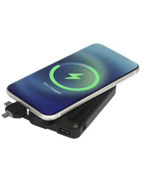 Power bank wireless Kano da 10,000 mAh con cavo 3 in 1