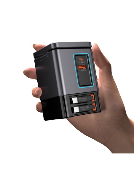 Caricatore GaN 105W cavo retrattile Urban Vitamin Sacramento