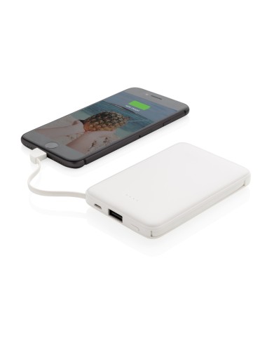Powerbank tascabile 5.000 mAh con cavi integrati