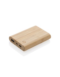 Powerbank da 5.000 mAh in bambù