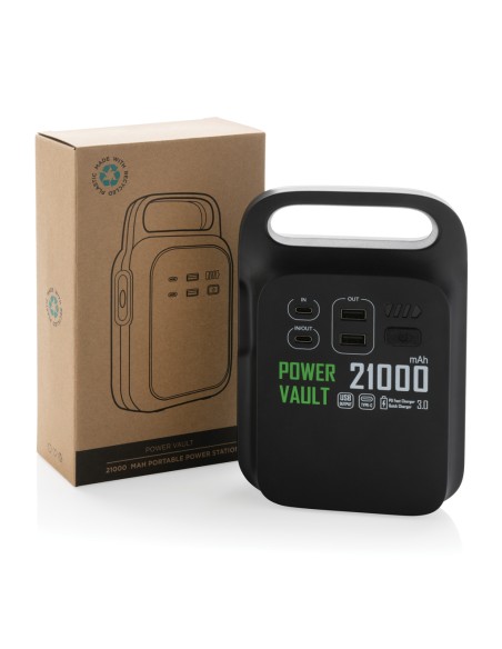 Stazione di ricarica 21000 mAh Power Vault in rPlastica RCS