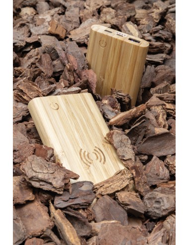 Powerbank wireless 8000 mAh 5W in bambù