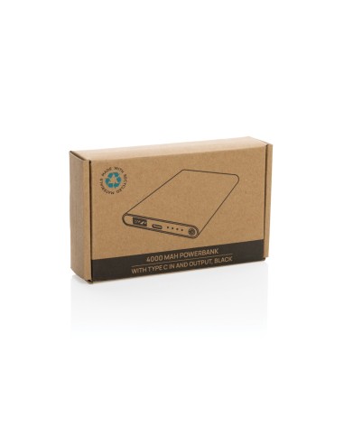 Powerbank da 4000 mAh in pla/alu riciclati RCS con Type-C