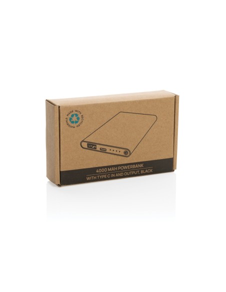 Powerbank da 4000 mAh in pla/alu riciclati RCS con Type-C