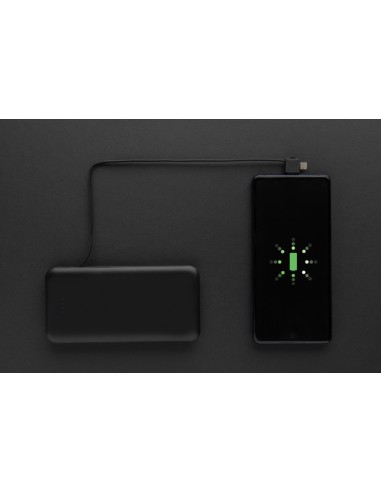 Powerbank Lockhart RCS in plastica riciclata 10.000 con cavi