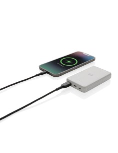 Powerbank wireless 5W da 5.000 mAh in plastica riciclata RCS