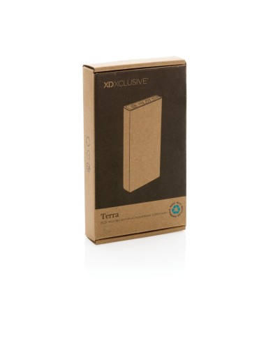 Powerbank Terra da 5000 mAh in alluminio riciclato